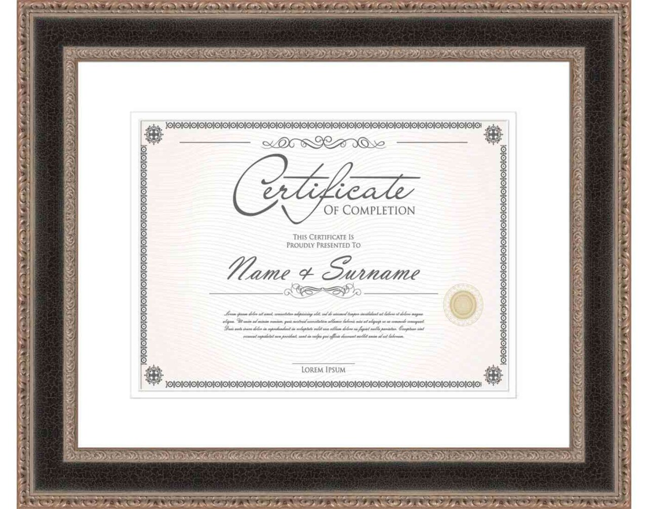 Silver Diploma Frame for Certificate, Acid-Free White Mat, UV Acrylic, Backing, and Hanging Hardware, 8 Sizes Available
